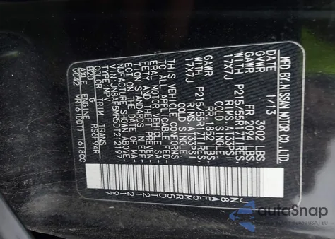 2013 Nissan Juke Sv z USA, uszkodzony, nr VIN JN8AF5MR5DT212197